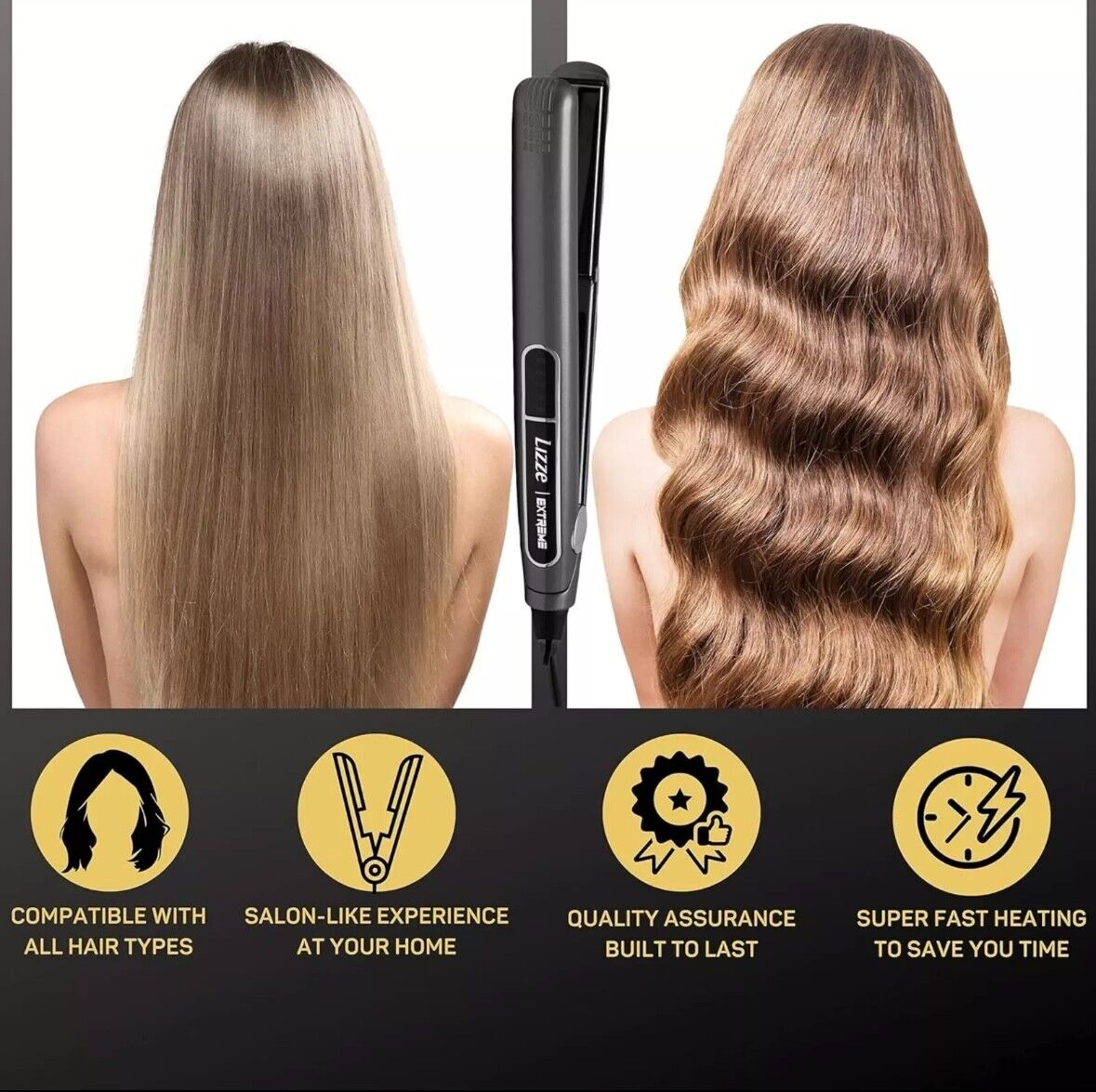 Lizze Extreme Professional Flat Iron 480ºF (250°C)